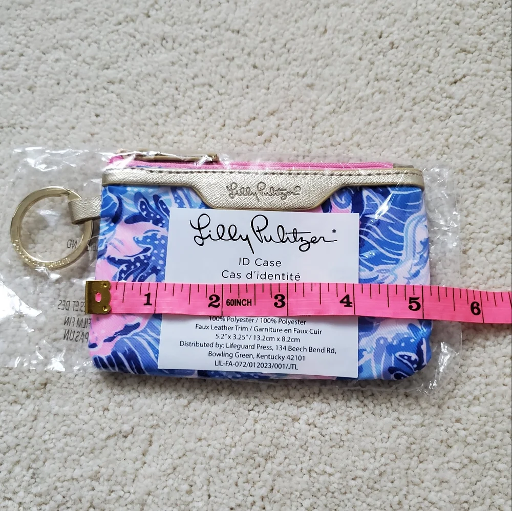 NWT Lilly Pulitzer Shade Seekers ID Case Tropical Print Keychain